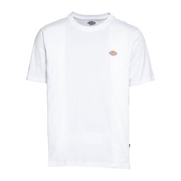 DICKIES Tricou 'Mapleton' indigo / galben închis / roșu cranberry / alb murdar