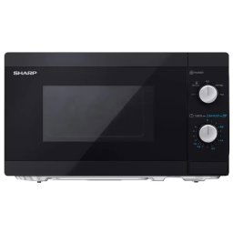 Cuptor cu microunde Sharp MS01E-B, 20L, 800W, functionare cu 2 butoane, 5 niveluri, functie de dezghetare, negru