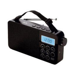 Radio portabil 3 benzi LCD Ceas, Negru