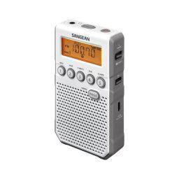 Sangean DT-800W Radio de Buzunar cu Difuzor Digital, FM-RDS, Alb