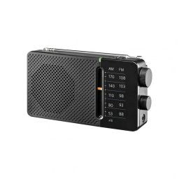 Sangean SR-36 B, Pocket 110 Radio de buzunar AM/FM portabil, Negru