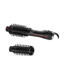Perie rotativa cu aer cald Rowenta x Karl Lagerfeld Pro Stylist CF961LF0, 750W, tehnologie Pro Dual Motion, generator de ioni, invelis exclusiv Keratin & Glow, cablu 1.8m, Negru&Rosu