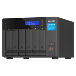 QNAP TVS-h674-i5-32G NAS Tower, 6 disk bays, Intel Core i5-12400 6-core 12-thread processor, up to 4.4GHz