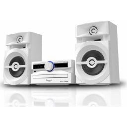 Sistem audio, Panasonic, 300 W, DAB +/RDS/Bluetooth, USB, AUX, Alb