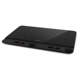 Salente InductPro2, plita cu inductie, cu doua ochiuri, 3100 W, 10 niveluri de temperatura si putere, Negru