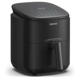 Friteuza cu aer cald, Salente AirFit, 1500 W, 3,5 l, Pregatire & Gratar & Uscare & Dezghetare 4in1, 12 programe presetate, Negru
