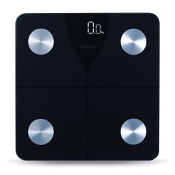 Cantar personal de diagnosticare pentru fitness, Salente SlimFit, Bluetooth, Negru