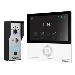 Kit de videofon EVOLVEO DoorPhone AHD7, WiFi, pentru acasa cu control poarta sau usa monitor, alb