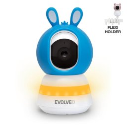 Monitor pentru copii EVOLVEO Baby Monitor LUX – Smart 360°, Monitor video inteligent pentru copii cu Night Vision, Miscare, plans, temperatura, umiditate, albastru