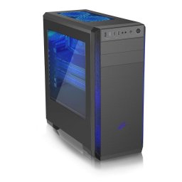 Carcasa PC EVOLVEO T3, ATX, 3x 120 mm ventilatoare albastru