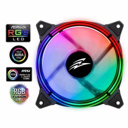 Ventilator EVOLVEO 12RS, 120 mm, inel ARGB, slave