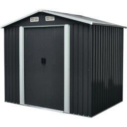 Casuta/magazie/sopron de gradina pentru depozitare unelte, metal, antracit, 236x174x206 cm, Strend Pro GartenVIP DiyLine