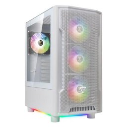 Carcasa Mid Tower Fara sursa Athena M6 Lite iluminare aRGB Alb