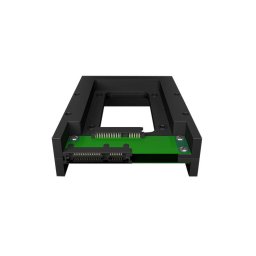 Rack intern Icy Box pentru HDD/ SSD 2.5 inch convertibil la 3.5 inch, SATA III, Negru