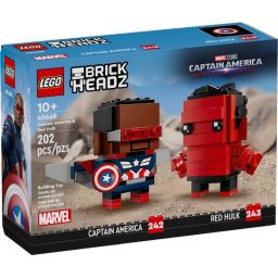 Lego Brickheadz 40668 - Capitanul America si Red Hulk
