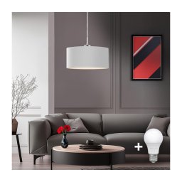 Eglo - Pendul LED TUNJA pe cablu 1xE27/60W/230V alb