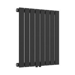 Calorifer Radiator Nore 459W Otel, 8 Elementi, Dimeniune 60x60cm, Culoare Negru, Design Modern