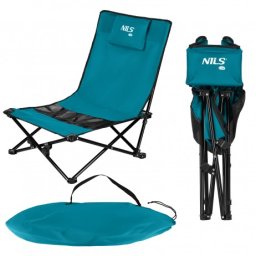 Scaun pliabil camping Nils Camp NC3306, Albastru-Negru