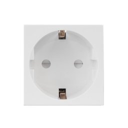 Priză tip F (germană) Maclean, potrivită pentru rame de sticlă, albă MCE719W