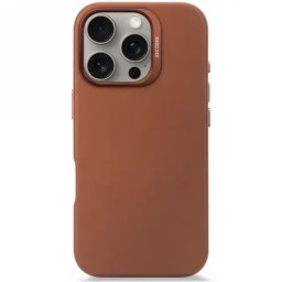 Husa Leather, iPhone 16 Pro, Maro