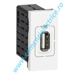 PRIZA USB 5V 750 MA 1 MODUL ALB LEGRAND MOSAIC