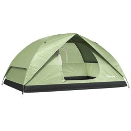 Cort camping, 2-3 persoane, impermeabil, cu geanta, verde, 205x275x135 cm