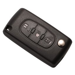 Cheie Auto Completa tip Briceag cu 3 butoane, Compatibila Citroen si Peugeot, include Telecomanda 433 MHz si cip ID46, cod CE0536