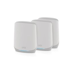Sistem mesh WiFi 6 tri-band NETGEAR® Orbi™, 5,4 Gbps, cu 1 an de garantie NETGEAR Armor inclus, router + 2 sateliti blindati