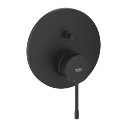Unitate comanda Grohe Essence 1/2'', incastrat, 2 iesiri, monocomanda, diverter, necesita set incastrat, mat, negru- 24167KF1