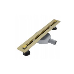 Rigola dus liniara, 50 cm, otel inoxidabil, slim, auriu periat