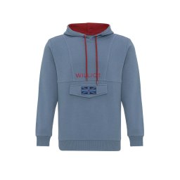 Williot Bluză de molton albastru / bleumarin / roșu