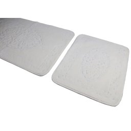 Set de 2 covorase pentru baie, bumbac 100%, Antique Cream