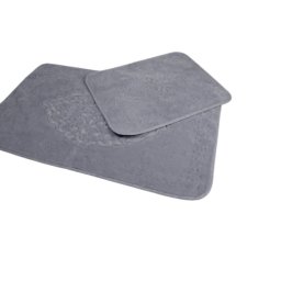 Set de 2 covorase pentru baie, bumbac 100%, Antique Gri