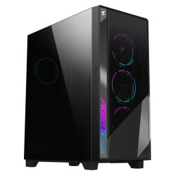 Carcasa C500 GLASS Fara sursa Negru