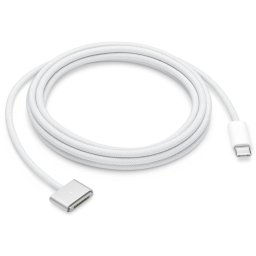 USB 2.0 charging cable, USB-C connector > magnetic MagSafe 3 connector (silver, 2 meters, sleeved, charging only)