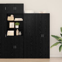 Bufet din stejar negru 45x42.5x185 cm Lemn prelucrat GartenMobel Dekor