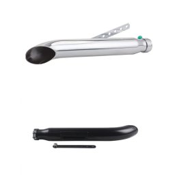 Toba evacuare moto cotit inox crom chopper custom bobber tobe sport