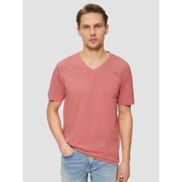 s.Oliver Tricou barbati cu anchior, Regular fit, din bumbac, Roz prafuit (SELECTATI MARIMEA: S)