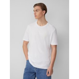 Q/S by s.Oliver Tricou barbati cu imprimeu, decolteu la baza gatului, Regular fit, Alb (SELECTATI MARIMEA: S)