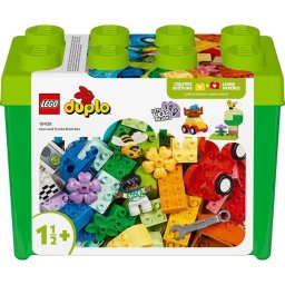 LEGO® DUPLO Classic - Cutie-caramida cu masinute si camioane 10439, 80 piese