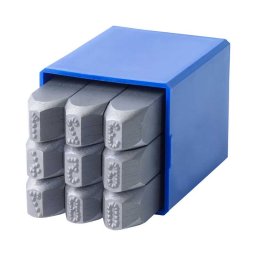 Set poansoane punctate de marcat cifre Gravurem 14308000, 8 mm, 9 piese