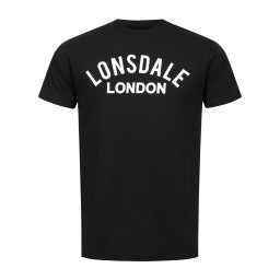 LONSDALE Tricou 'Bradfield' negru / alb
