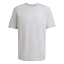 ADIDAS ORIGINALS Tricou 'Trefoil Essentials' gri deschis / alb