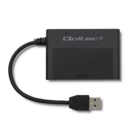 Adaptor Usb 3.0 Pentru Hard Disk-Uri Hdd/Ssd, Qoltec, 50644, Standard: Usb 3.0 Si Sata 3.0, Tip Carcasa: Extern, Lungime Cablu: 0.13 m, Plastic, Dimensiuni: 77 x 52.5 x 15.6 mm, Negru