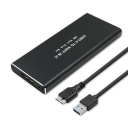 Carcasa Pentru Ssd M.2 Sata Cu Accesorii, Qoltec, 51854, Aluminiu, Viteza De Transfer: 5 Gbit/S, Sisteme Suportate: Win7, Win10, Ios, Functie Plug&Play - Nu Necesita Driver, 95 x 38 x 9 mm, Negru