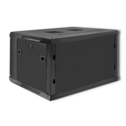 Rack 19", Qoltec, 54465, Inaltime Unitate: 6 U, Capacitate Maxima De Incarcare Statica: 70 Kg, Otel Laminat La Rece Spcc, Sticla Securizata, Utilizare: Servere, Teletehnica, Energetica, Industrie, 600 x 370 x 600 mm, Negru