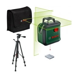 Bosch - AdvancedLevel 360 - Nivela laser cu linii, 24 m, +/-0.4 mm/m, 2 linii laser, fascicul verde, trepied, geanta textila