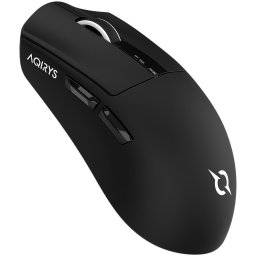 Mouse ZEPHYR (AQI‑GA‑MO‑5) – Gaming, tri‑mode (2.4 GHz + BT + cablu), optic până la 26.000 DPI, display OLED, 6 butoane + scroll, negru