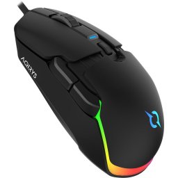 Mouse LYNX (AQI‑GA‑MO‑9) – Gaming, wireless 2.4 GHz + cablu, optic 26.000 DPI, 6 butoane + scroll, 49 g, negru