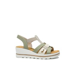 Sandale damă Pass Collection wedge, grey, din piele naturală OTR160036-40 EU